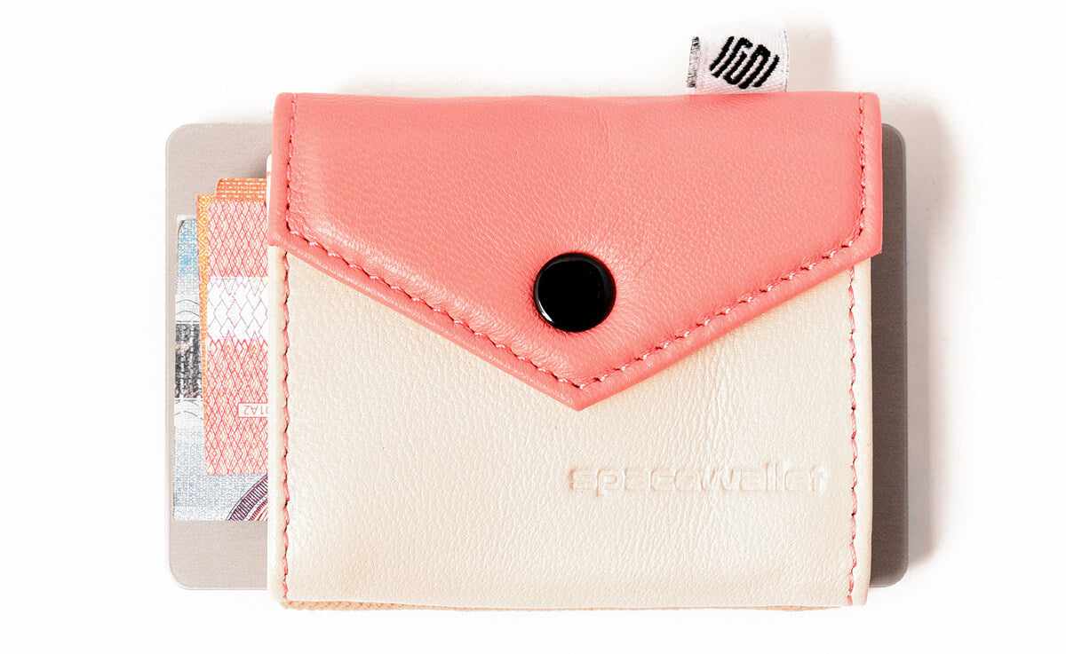 Wallet ❖ zweifarbiges – Münzfach Wallet Products Peak Mini Druckknopf Space - Space mit