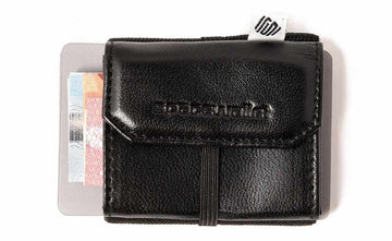 Space Wallet 2.0 - Portafoglio compatto, in vera pelle, con